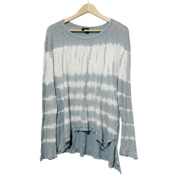 Anthropologie Left of Center Blue White Tie Dye Light Women’s Sweater - Large - Picture 1 of 4